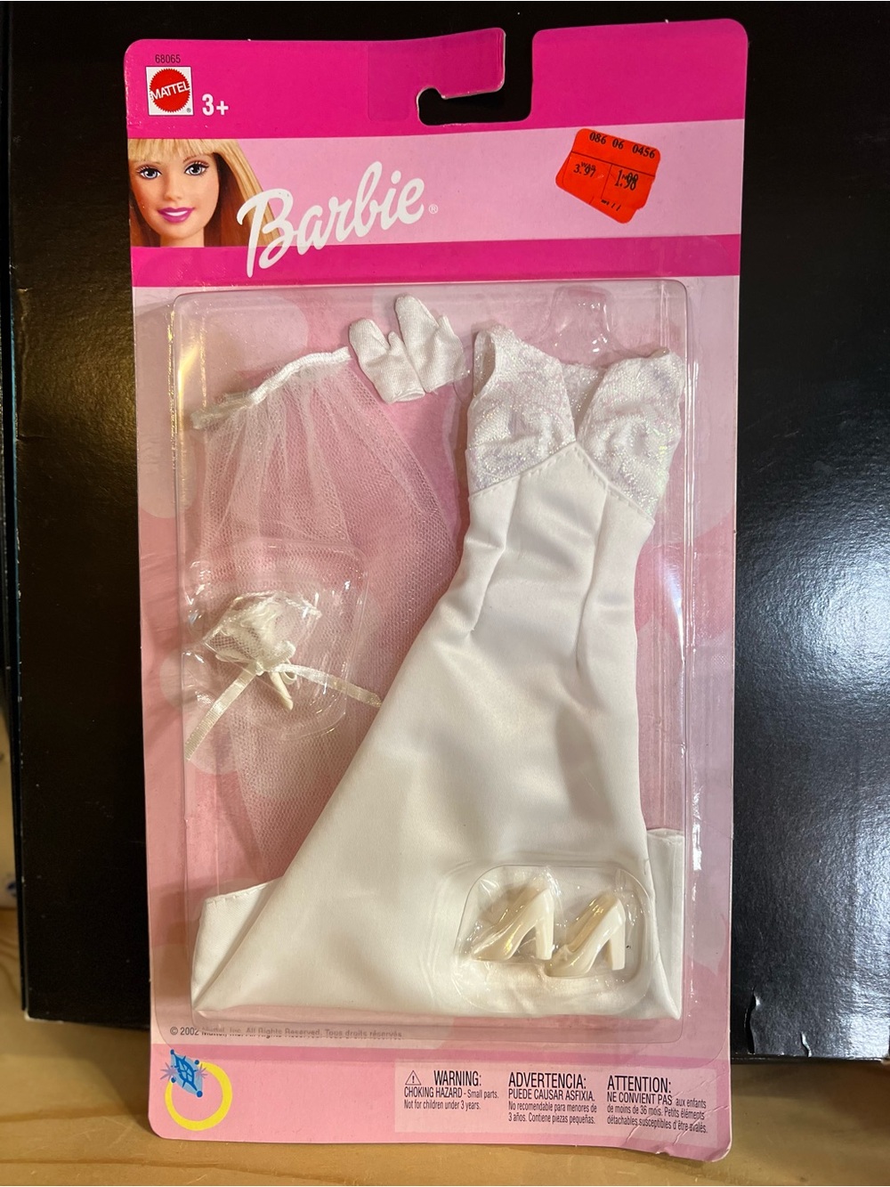 Barbie White Bridal Gown Outfit with Veil and Heels